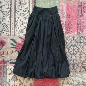 Madewell Black Midi Skirt